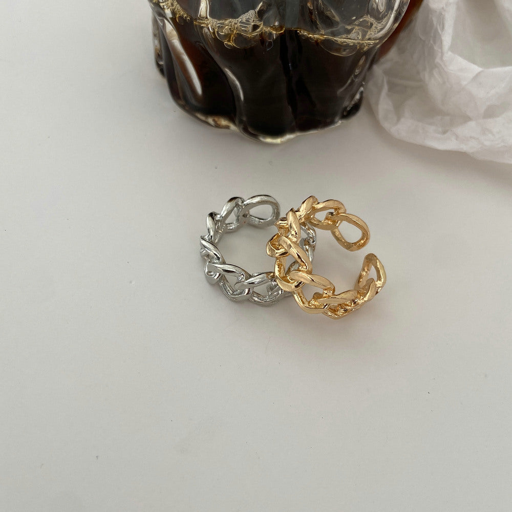 retro hollow couple index finger ring hello jewelry
