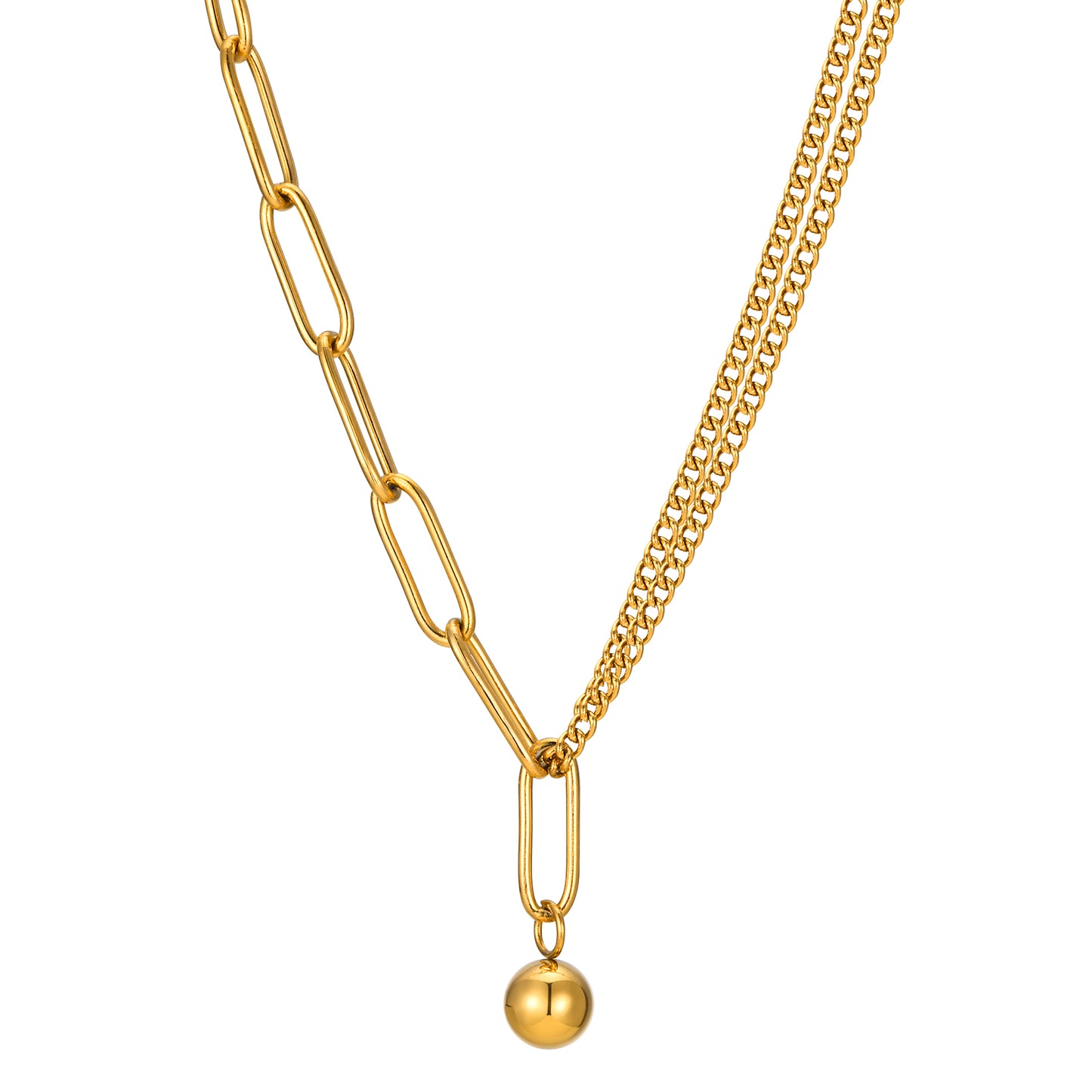 Stainless Steel Simple Style Geometric Pendant Necklace