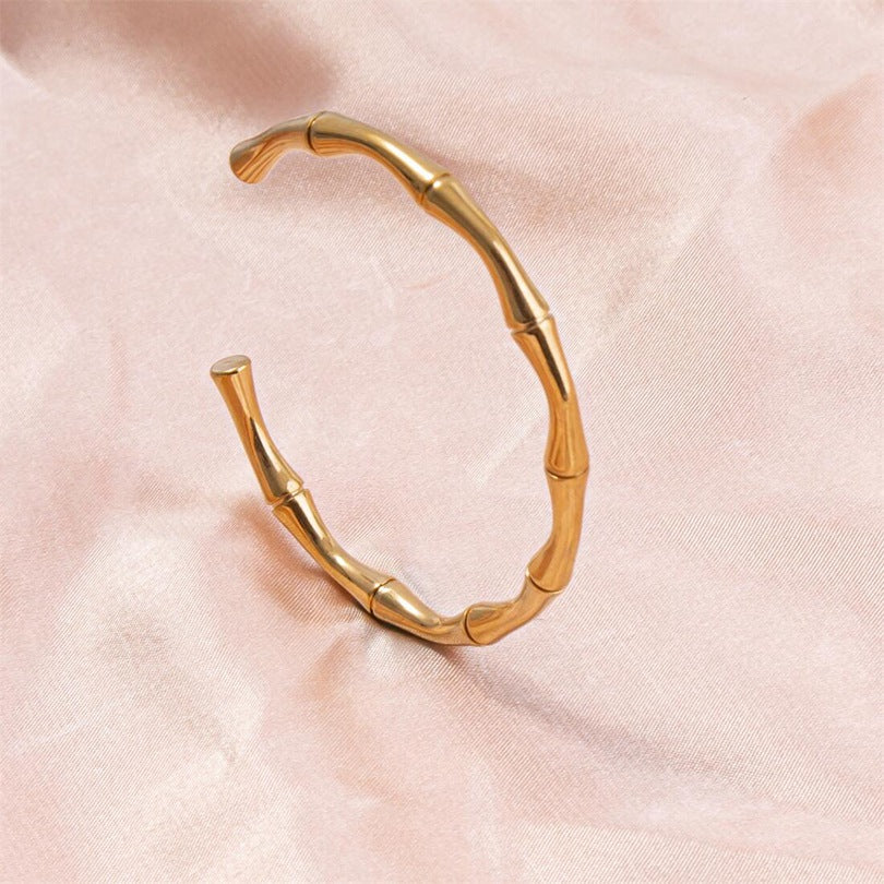 ig style simple style solid color stainless steel plating bangle