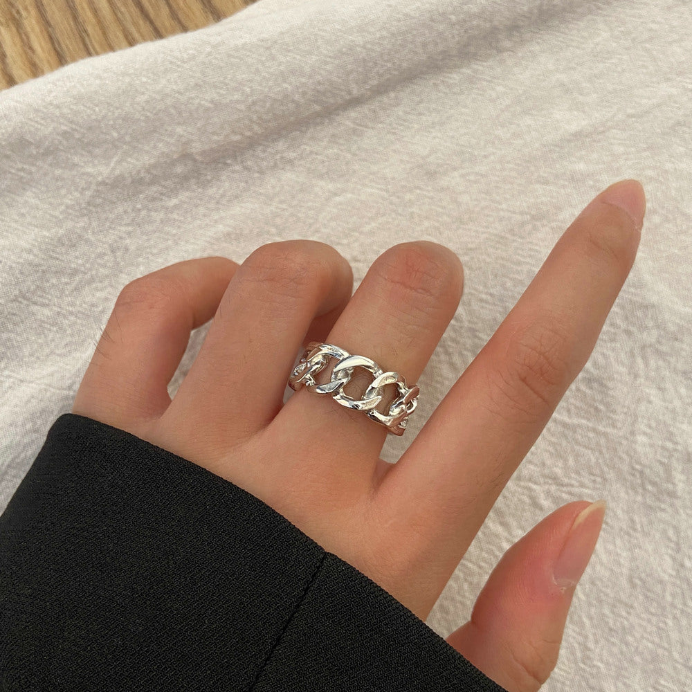 retro hollow couple index finger ring hello jewelry