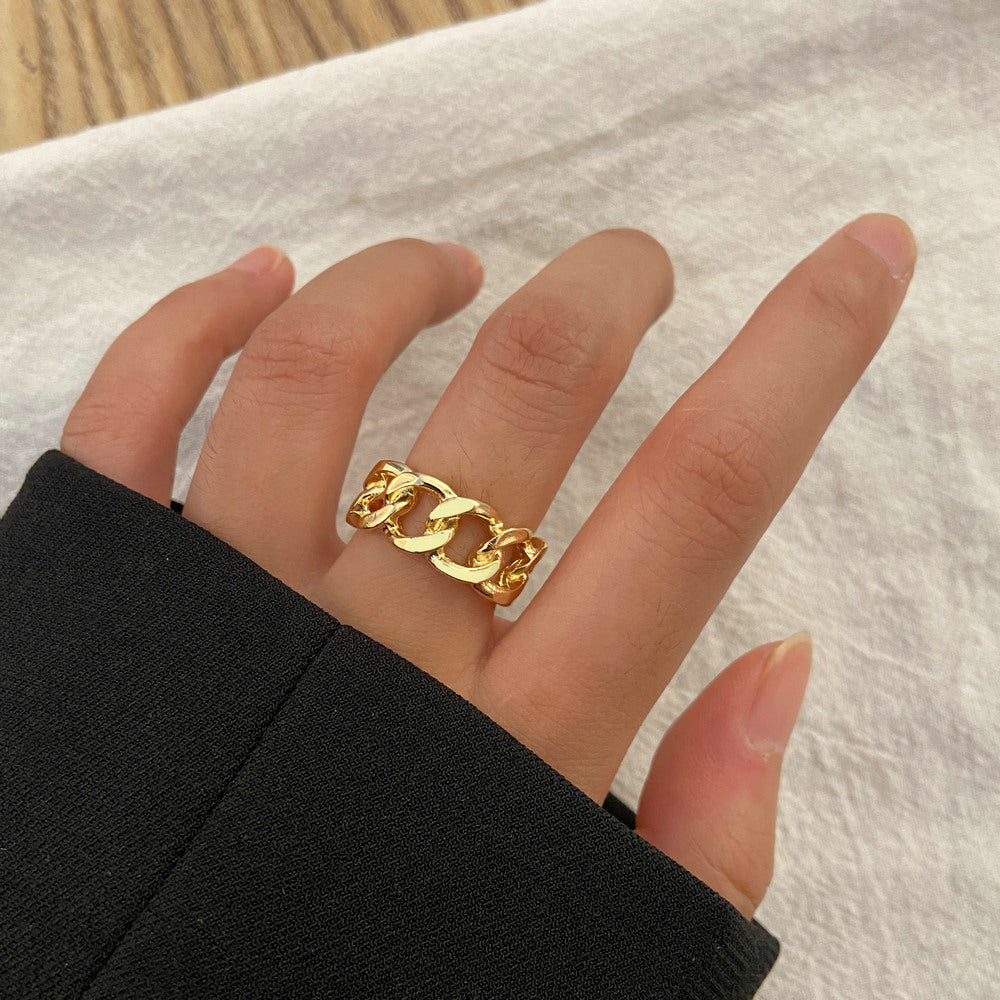 retro hollow couple index finger ring hello jewelry