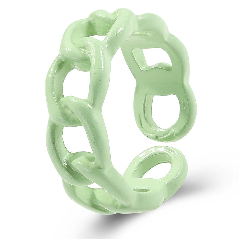 retro hollow couple index finger ring hello jewelry