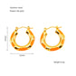 1 pair elegant u shape plating stainless steel 18k gold plated earrings