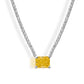 Simple style commute solid color titanium steel inlay zircon pendant necklace