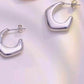 1 pair simple style classic style c shape irregular plating stainless steel ear studs