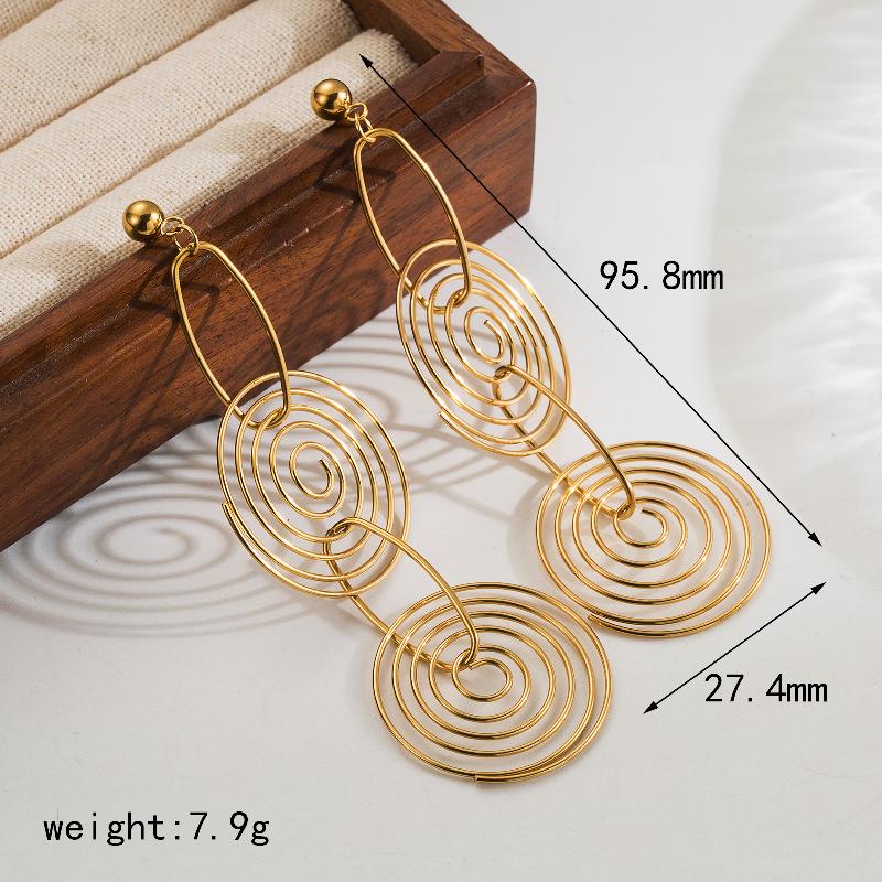 1 Pair Casual Basic Classic Style Irregular Flower Plating 304 Stainless Steel 18K Gold Plated Drop Earrings