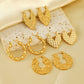 1 pair simple style geometric heart shape polishing plating stainless steel 18k gold plated hoop earrings