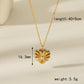 304 Stainless Steel 18K Gold Plated Classic Style Streetwear Inlay Geometric Heart Shape Solid Color Artificial Pearls Pendant Necklace