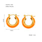 1 pair elegant u shape plating stainless steel 18k gold plated earrings