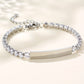 Simple style shiny solid color rectangle stainless steel plating inlay zircon 18k gold plated bracelets