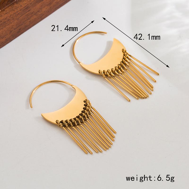 1 Pair Casual Basic Classic Style Irregular Flower Plating 304 Stainless Steel 18K Gold Plated Drop Earrings