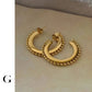 Fashion geometric stainless steel plating earrings 1 pair