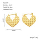 1 pair simple style geometric heart shape polishing plating stainless steel 18k gold plated hoop earrings