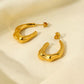 1 Pair Glam Streetwear Geometric Stainless Steel None Gold Plated Ear Studs