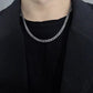 Casual Hip-Hop Solid Color Titanium Steel Men's Layered Necklaces