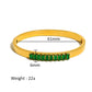 316 Stainless Steel  Simple Style Classic Style Roman Style Inlay Round Artificial Diamond Bangle