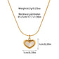 Jewelry Basic Modern Style Classic Style Heart Shape Titanium Steel Shell Fritillary 18K Gold Plated Plating Inlay Pendant Necklace