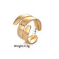 Jewelry Simple Style Classic Style Solid Color 304 Stainless Steel Plating Open Rings