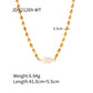 Fashion geometric stainless steel plating pearl necklace