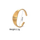 Jewelry Simple Style Classic Style Solid Color 304 Stainless Steel Plating Open Rings