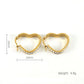 1 Pair Classic Style Heart Shape Plating Inlay Stainless Steel Rhinestones Gold Plated Earrings