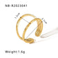 Stainless Steel 18K Gold Plated IG Style Basic Simple Style Plating Four Leaf Clover Heart Shape Flower Open Rings