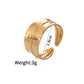 Jewelry Simple Style Classic Style Solid Color 304 Stainless Steel Plating Open Rings