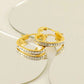 1 Pair Classic Style Heart Shape Plating Inlay Stainless Steel Rhinestones Gold Plated Earrings