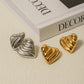 1 Pair Simple Style Classic Style Solid Color Plating 304 Stainless Steel 18K Gold Plated Ear Studs