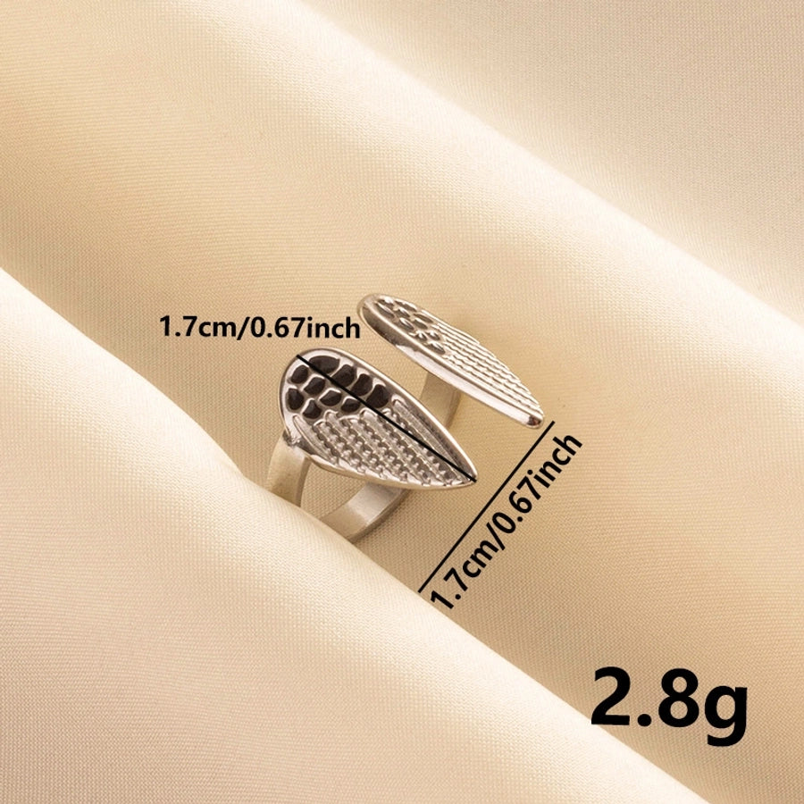 Jewelry Hip-Hop Retro Classic Style Geometric 304 Stainless Steel 18K Gold Plated Polishing Enamel Open Rings