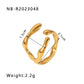 Stainless Steel 18K Gold Plated IG Style Basic Simple Style Plating Four Leaf Clover Heart Shape Flower Open Rings