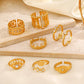 Jewelry Simple Style Classic Style Round Eye 304 Stainless Steel Rhinestones 18K Gold Plated Plating Inlay Rings