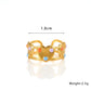 Elegant Cute Sweet Heart Shape 304 Stainless Steel 18K Gold Plated Open Rings In Bulk