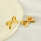 1 Pair Simple Style Classic Style Bow Knot Plating 304 Stainless Steel Ear Studs