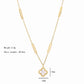 304 Stainless Steel 18K Gold Plated Elegant Plating Inlay Four Leaf Clover Acrylic Pendant Necklace