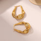 1 Pair Retro Simple Style U Shape Twist Plating 201 Stainless Steel 18K Gold Plated Earrings