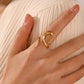 304 Stainless Steel 18K Gold Plated Hip-Hop Retro Plating Irregular Open Rings