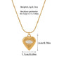 Jewelry Basic Modern Style Classic Style Heart Shape Titanium Steel Shell Fritillary 18K Gold Plated Plating Inlay Pendant Necklace