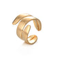 Jewelry Simple Style Classic Style Solid Color 304 Stainless Steel Plating Open Rings