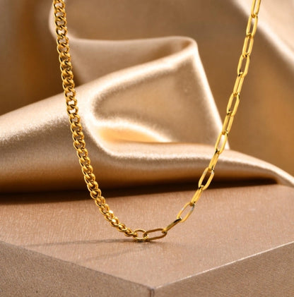 304 Stainless Steel Titanium Steel 18K Gold Plated Elegant Simple Style Solid Color Necklace