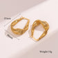 1 Pair Retro Simple Style U Shape Twist Plating 201 Stainless Steel 18K Gold Plated Earrings