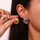 1 Pair Simple Style Classic Style Oval Inlay 304 Stainless Steel Zircon 18K Gold Plated Ear Studs