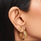 1 Pair Simple Style U Shape Round Solid Color Polishing Plating 304 Stainless Steel 18K Gold Plated Earrings