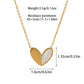 Jewelry Basic Modern Style Classic Style Heart Shape Titanium Steel Shell Fritillary 18K Gold Plated Plating Inlay Pendant Necklace