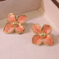 1 Pair Fairy Style Cute Sweet Flower 304 Stainless Steel Imitation Gold  Ear Studs