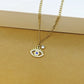 Jewelry Simple Style Classic Style Eye Stainless Steel Rhinestones Inlay Pendant Necklace