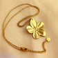 304 Stainless Steel 18K Gold Plated Elegant Lady Streetwear Flower Pendant Necklace