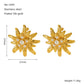 1 Pair Cute Simple Style Sunflower Inlay 304 Stainless Steel Artificial Pearls 18K Gold Plated Ear Studs