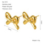 1 Pair Simple Style Classic Style Bow Knot Plating 304 Stainless Steel Ear Studs