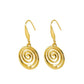 1 Pair Elegant Modern Style Spiral Plating 304 Stainless Steel Titanium Steel 18K Gold Plated Drop Earrings